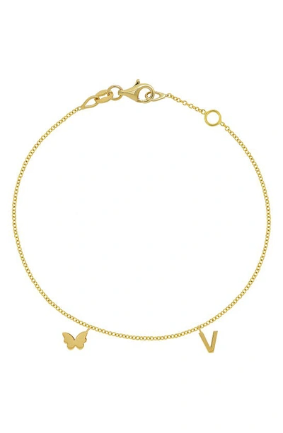 Shop Bony Levy 14k Gold Personalized Charm Bracelet In 14k Yellow Gold - 2 Charms