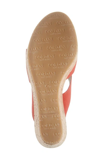Shop Cordani Devon Platform Wedge Sandal In Coral Suede