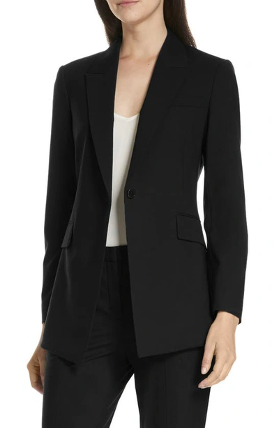 Shop Theory Etiennette B Good Wool Suit Jacket In Black
