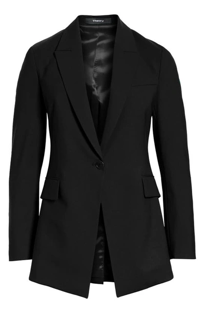 Shop Theory Etiennette B Good Wool Suit Jacket In Black