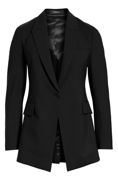 Theory Etiennette B Good Wool Suit Jacket In Black