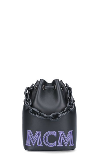 Shop Mcm Logo Bucket Bag