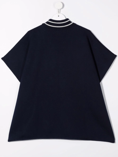 Shop Fendi Logo-print Neckline T-shirt In Blue