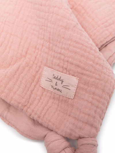 Shop Teddy & Minou Logo-print Blanket In Pink