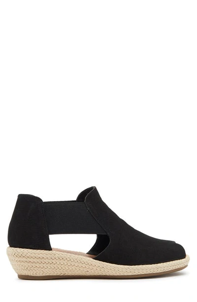 Gentle Souls Signature Noa Elastic Slip-on Platform Sandal In Black