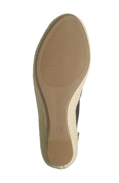Gentle Souls Signature Noa Elastic Slip-on Platform Sandal In Black