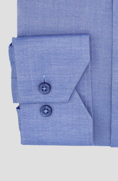 Shop Lorenzo Uomo Stretch Cotton Dress Shirt In French Blue