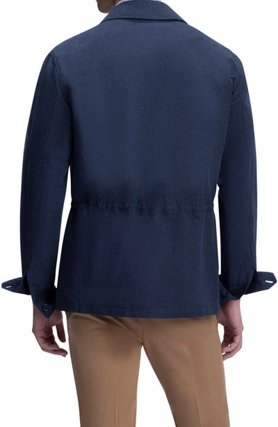 Shop Bugatchi Linen & Cotton Blazer In Navy