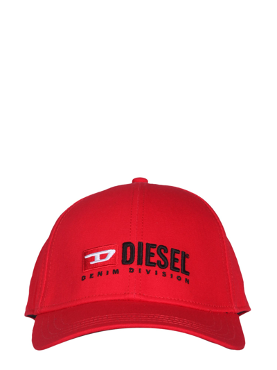 Shop Diesel Corry-div Baseball Hat In Red