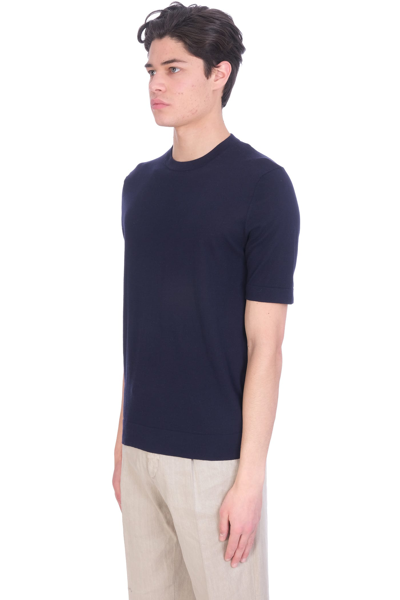 Shop Ballantyne T-shirt In Blue Cotton