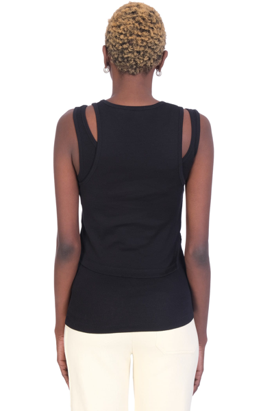 Shop Helmut Lang Tank Top In Black Cotton