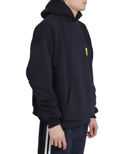 Shop Balenciaga Navy Reversible Hoodie Men In Blue