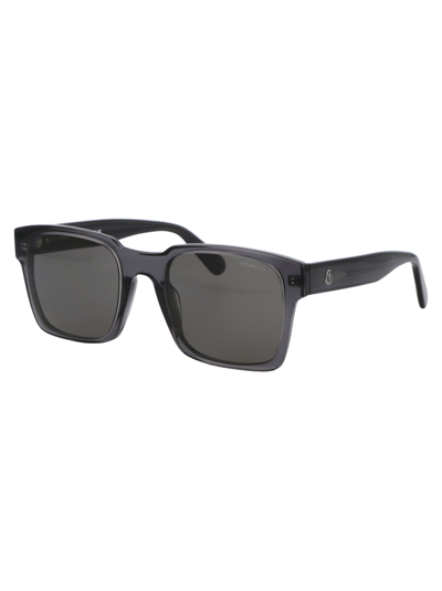 Shop Moncler Ml0210 Sunglasses In 01d Black