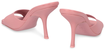 Shop By Far Mora Leather Mules In Pink