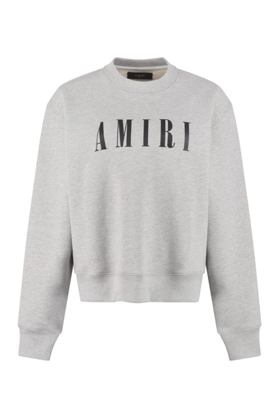 Shop Amiri Logo Sweatshirt In Grey