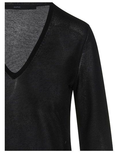 Shop Sapio Sweater In Black