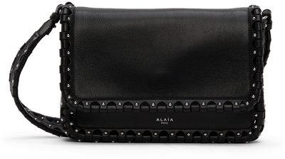 Shop Alaïa Black Hinge Flap Shoulder Bag In 999 Black