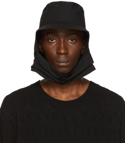 Shop Yohji Yamamoto Black Military Cap