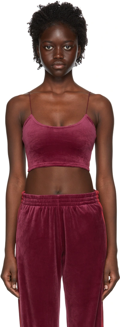 Shop Adidas X Ivy Park Purple Polyester Tank Top In Cherry Wood/red