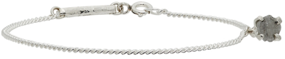 Shop Pearls Before Swine Silver Spliced Raw Diamond Bracelet In 925 Silver/raw White
