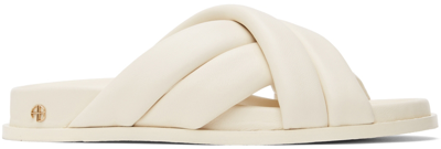 Shop Anine Bing Off-white Lizzie Slides In Ivory
