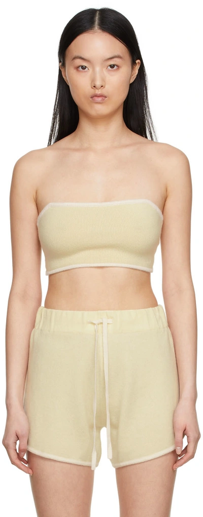 Lisa Yang Ssense Exclusive Off-white Selah Bra In Mellow/crea