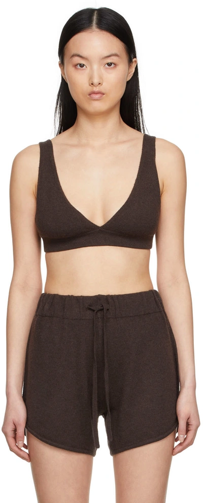 Lisa Yang Ssense Exclusive Brown Capucine Bra In Chocolate
