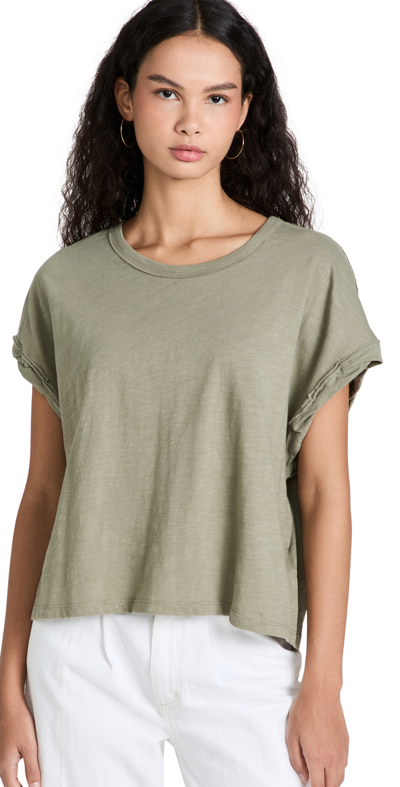 Shop Free People You Rock Tee Washed Army