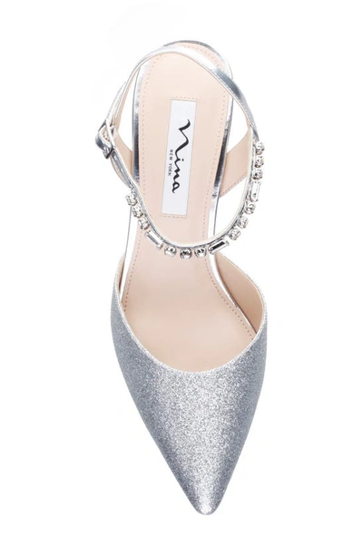 Shop Nina Tucker Pointed Toe Pump In Silver