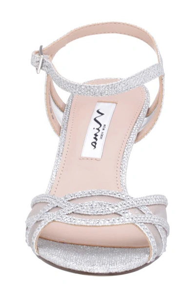 Nina Women's Lori Ankle-strap Dress Sandals Women's Shoes In Silver