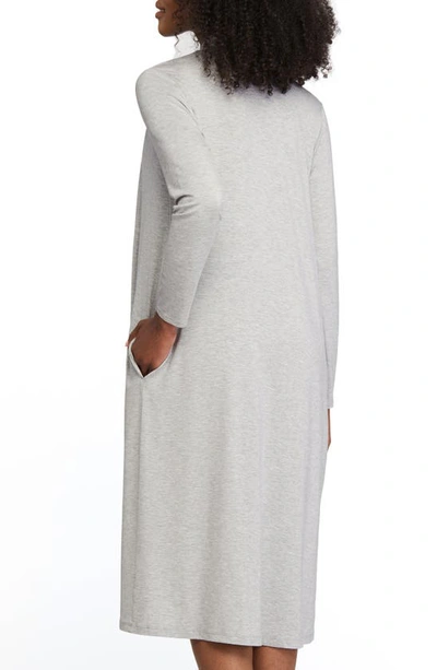 Shop Montelle Intimates Lounge Duster Robe In Heather Grey