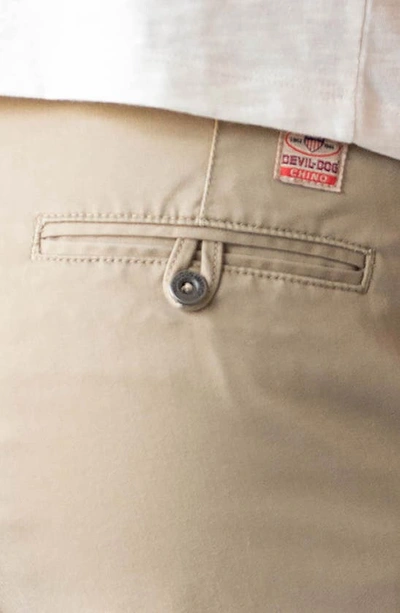 Devil-dog Dungarees Performance Twill Chino Shorts In Rugged Tan