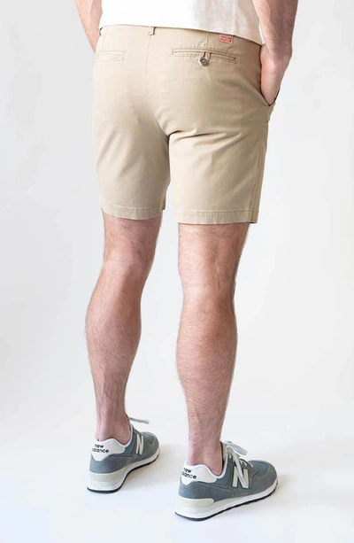 Shop Devil-dog Dungarees 7-inch Performance Stretch Chino Shorts In Rugged Tan