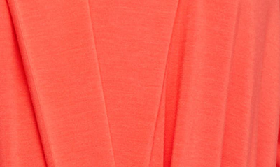 Shop Montelle Intimates Satin Tie Stretch Micromodal Short Robe In Goji