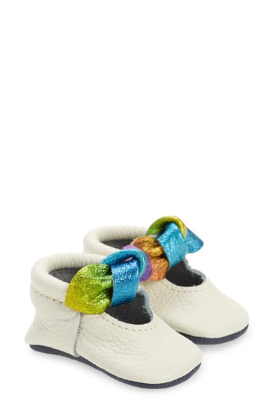 Shop Freshly Picked Bow Crib Shoe In Prism