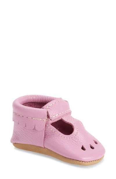 Shop Freshly Picked Mary Jane Crib Shoe In Orchid