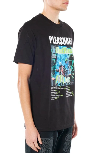 Shop Pleasures Atliens Cotton Graphic Tee In Black