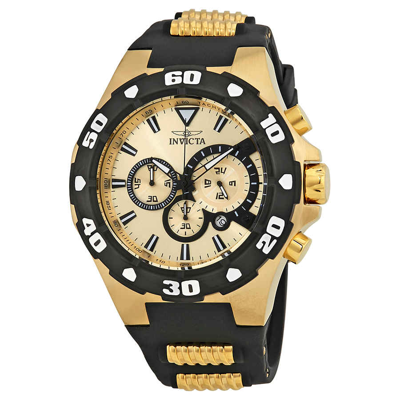 Shop Invicta Pro Diver Chronograph Men's Watch 24682 In Black / Gold / Gold Tone / Yellow