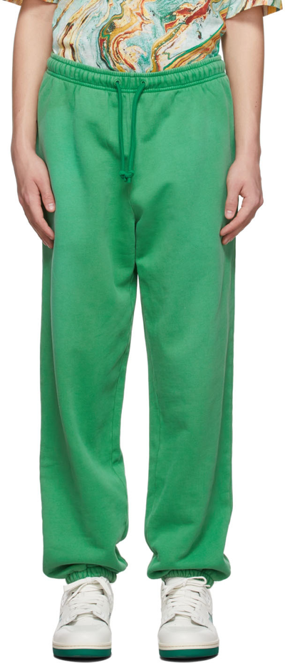 Shop Acne Studios Green Cotton Lounge Pants In Ca4 Grass Green