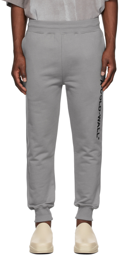 A-cold-wall* Grey Cotton Lounge Pants In Slate Grey