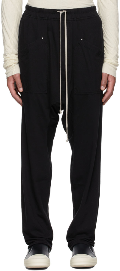 Shop Rick Owens Drkshdw Black Organic Cotton Cargo Pants In 09 Black