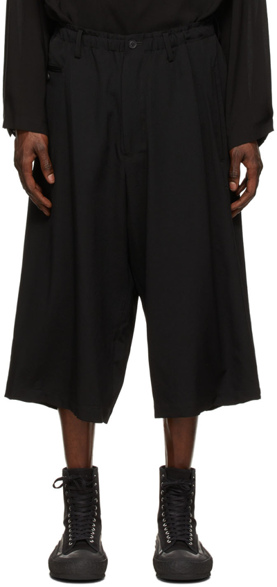 Shop Yohji Yamamoto Black Wool Trousers