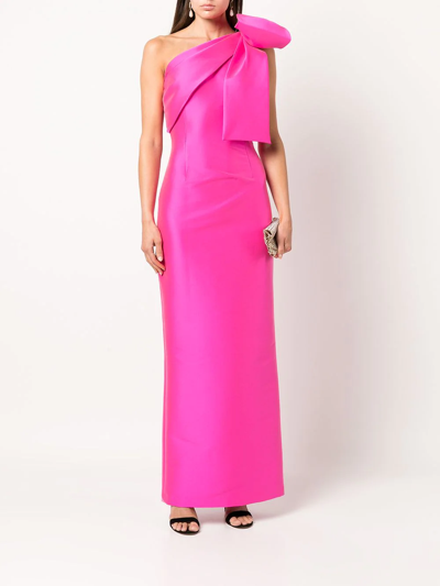 Shop Sachin & Babi Bonnie One-shoulder Gown In Pink