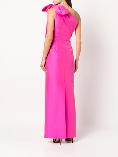 Shop Sachin & Babi Bonnie One-shoulder Gown In Pink