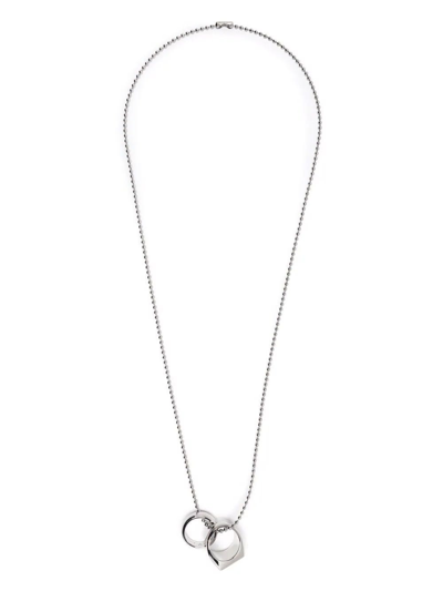 Shop Alyx Silver Double Ring Ball Chain Necklace