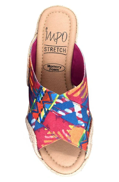 Shop Impo Normi Crisscross Espadrille Platform Wedge Sandal In Pop Pink