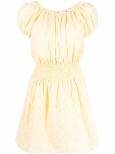 Shop Kenzo Cotton Blend Dress In Giallo
