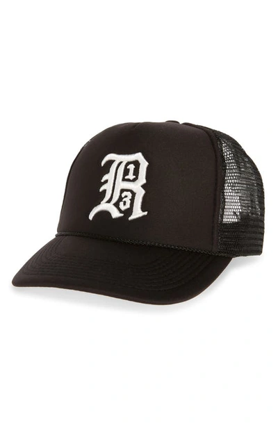 Shop R13 Logo Trucker Hat In Black