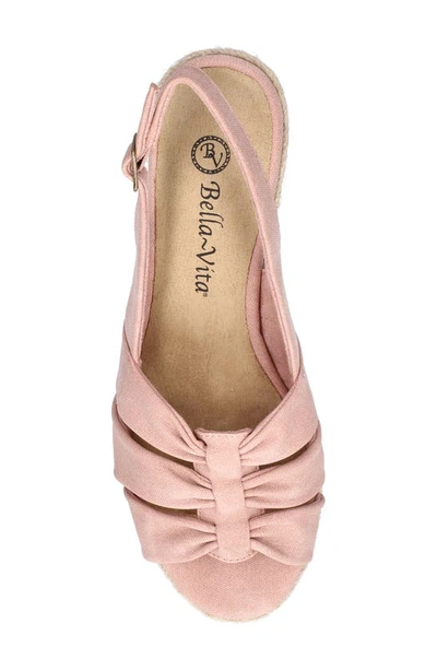 Shop Bella Vita Cheerful Espadrille Wedge Sandal In Blush