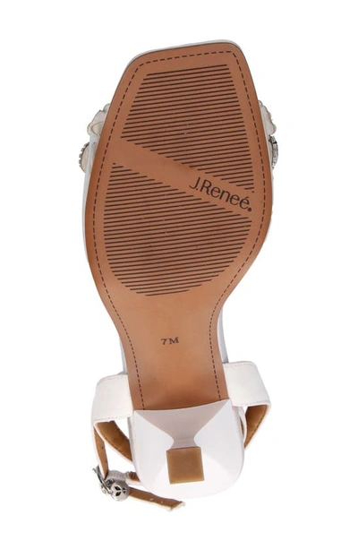 J. Reneé J.renée Raelyn Embellished Ankle Strap Sandal In Clear/ White